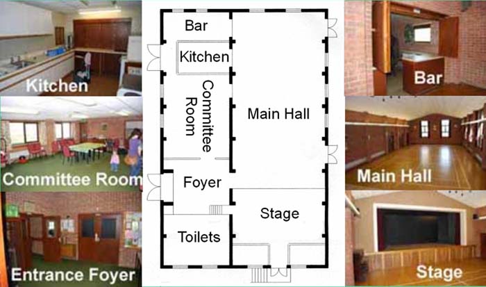 Main Hall: 14 GOPAK trestle tables, 10 wooden trestle tables and 144 ...